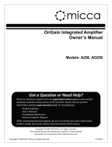 Micca A250 Owner's manual