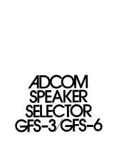 Adcom GFS-6 Owner's manual