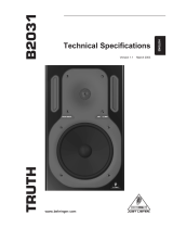 Behringer TRUTH B2031 Technical Specifications