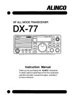 Alinco DX-77 User manual