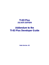 Texas Instruments TI-83 Plus Silver Edition Supplementary Manual