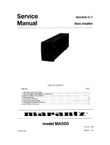 Marantz MA500 User manual