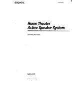 Sony SA-VA15 Operating Instructions Manual