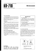 Kenwood KR-710 User manual