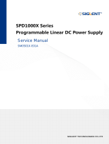 SIGLENT SPD1000X Series Programmable DC Power Supply User manual