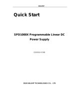 SIGLENT SPD1000X Series Programmable DC Power Supply Quick start guide