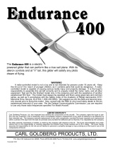 Carl Goldberg Products Endurance 400 Sailplane ARF Owner's manual
