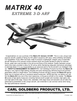 Carl Goldberg Products MATRIX 40 EXTREME 3-D ARF Owner's manual