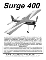 Carl Goldberg Surge 400 Park Flyer ARF Owner's manual