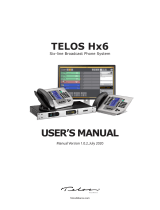 Telos Alliance Hx6 User manual