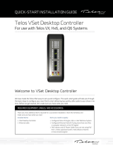 Telos Alliance VSet Desktop Controller Quick start guide