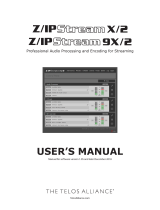 Telos Alliance Z/IPStream X/2 & 9X/2 User manual