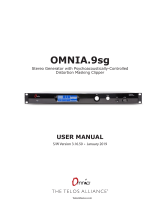 Telos Alliance Omnia.9sg Stereo Generator User manual