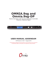 Telos Alliance Omnia.9sg Stereo Generator User manual