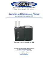 SEM 200 and DS-200 Operating instructions