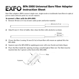 EXFO BFA-3000 Bare Fiber Adapter User manual