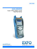 EXFO AXS-200/635 Copper, VDSL2, ADSL2+, and IP Triple-Play Test Set User guide