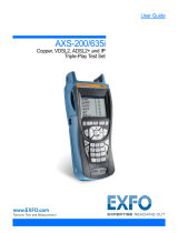 EXFO AXS-200/635i Copper, VDSL2, ADSL2+, and IP Triple-Play Test Set User guide