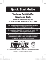 Tripp Lite Toolless Cat6a Keystone Jack Owner's manual