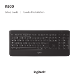 Logitech K800 Wireless Illuminated Keyboard User manual