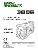 ESAB CUTMASTER 40 PLASMA CUTTING SYSTEM SERVICE MANUAL User manual