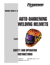 ESAB Variable Shade 9-13 Auto-Darkening Welding Helmets User manual