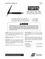 ESAB GENUINE Heliarc HW-18 & HW-18R Tig Welding Torches User manual