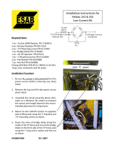 ESAB Heliarc 252 & 352 Low Current Kit Installation guide