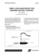 ESAB Twist Lock Adapter Kit For Genuine Heliarc Torches User manual