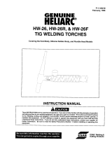 ESAB & HW-26F Tig Welding Torches User manual