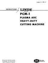 ESAB Linde PCM-1 Plasma Arc Heavy Duty Cutting Machine Troubleshooting instruction