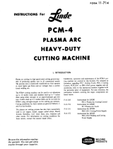 ESAB Linde PCM-4 Plasma Arc Heavy-Duty Cutting Machine Troubleshooting instruction