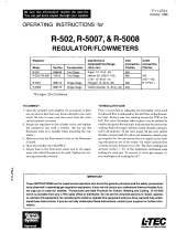 L-TEC & R-5008 Regulator/Flowmeters User manual