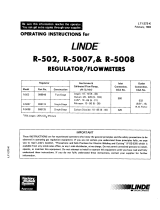 Linde & R-5008 Regulator/Flowmeters Troubleshooting instruction
