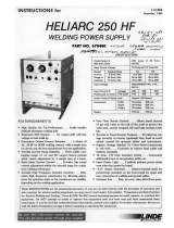 ESAB Heliarc 250 HF Welding Power Supply User manual