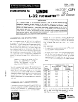 ESAB Linde L-32 Flowmeter Troubleshooting instruction