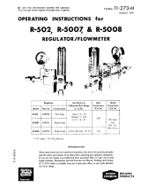 ESAB R-502, R-5007, & R-5008 Regulator/Flowmeter User manual