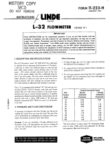 ESAB Linde L-32 Flowmeter Troubleshooting instruction