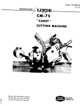 ESAB Linde CM-75 CADET Cutting Machine Troubleshooting instruction