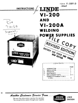 ESAB Linde VI-200 and VI-200A Welding Power Supplies Troubleshooting instruction