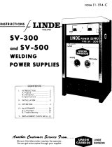 ESAB Linde SV-300 and SV-500 Welding Power Supplies Troubleshooting instruction