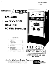 ESAB Linde SV-300 and SV-500 Welding Power Supplies Troubleshooting instruction