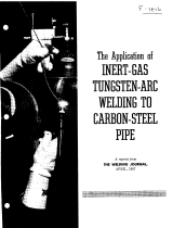 ESAB The Application of Inert Gas Tungsten Arc Welding to Carbon Steel Pipe User manual