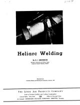 THE LINDE AIR PRODUCTS COMPANY Heliarc Welding Troubleshooting instruction