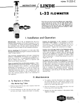 ESAB Linde L-32 Flowmeter Troubleshooting instruction