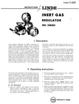 ESAB Linde WC-1 Inert Gas Regulator No.568261 Troubleshooting instruction