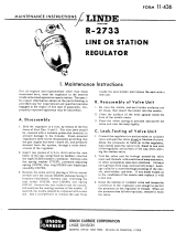 ESAB Linde R-2733 Line or Station Regulator Troubleshooting instruction