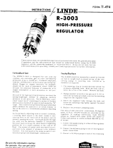 ESAB Linde R-3003 High-Pressure Regulator Troubleshooting instruction