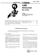 ESAB Linde Line Regulator No.567262 Troubleshooting instruction