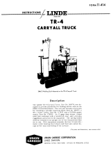 ESAB Linde TR-4 Carryall Truck Troubleshooting instruction
